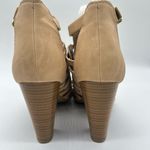 Delicious Sandal Womens 10 Tan Cage Coned Heeled Ankle‎ Strappy Sandal NEW Photo 4