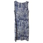 Chico's Chico’s Royal Oak Midi Dress Vanity Size 1/US Medium‎ Blue White Paisley Photo 5