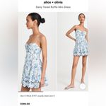 Alice + Olivia  Daisy Tiered Ruffle Mini Dress Je Ladore Spring Sky Sz‎ 14 $395 Photo 7