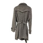 Worthington Women's XL Coat Black White Tweed Long Sleeve Belted Collar Photo 3