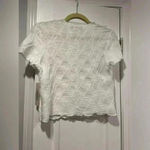 NWT Atelier Kirious Stretchy Lined White Textured Short Sleeve Crop Top Size L Size L Photo 8