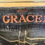 GRACE IN LA Embroidered Rhinestone Easy Fit Jeans Boho Western Cowgirl 26 Photo 3
