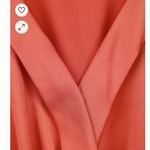 LULUS Nights Out Terra Cotta Orange Satin Surplice Bodysuit ~ Women's Size SMALL Photo 8
