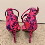 Gianni Bini Womens Kameela Snake Print Heels Strappy Leather Pink Purple 9.5 M Photo 4