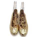 Sam Edelman Felicia Gold Glitter Ballet Slipper Flats Preppy Classic Size 7.5 Photo 2