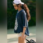 NWT Free People Movement Star Struck Logo Tee Blue Photo 4