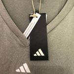 Adidas Womens Shirt 4X M Gray Heather V-neck Short Sleeve Activewear Top NWT Photo 6
