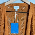 Market & Spruce Women’s Mustard Yellow Knit Cardigan Sweater with Pockets size S Photo 2