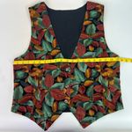 Vintage Corduroy Vest 90s Fall Plants Retro Academia Button Front Medium Photo 2