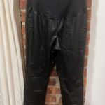 Old Navy Maternity Full Panel Faux Leather Leggings Photo 1