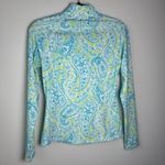 Sigrid Olsen Golf & Tennis Full Zip Jacket Blue Paisley Gold Size XS Photo 2
