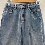 PacSun Mom High Rise Light Wash Distressed Straight Leg Cropped Jeans Size 25 Photo 1