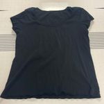 Simple Black Scalloped Tshirt Size L Photo 0
