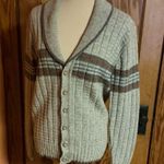 Vintage 70s striped grandpa cardigan Size XL Photo 8