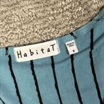 Habitat  Clothes to Live In Dress Womens Small Aqua Blue Black 3/4 Sleeve Midi Photo 2