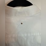 Cuyana White Cotton Blend Button Down Tunic Blouse Photo 5
