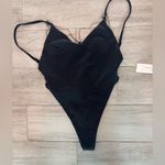 Siempre‎ Golden Taurus Black Women's Swimsuit with Rhinestones size Small Photo 2