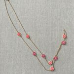 Kate Spade Two Tone Pink Flower Necklace Photo 0