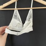 White lace halter top bra lingerie partly lined women's size XXS casual comfort Photo 3