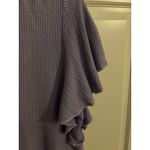 Oysho Lavender Waffle Knit Flutter Sleeve V Neck Top Women's Size S Photo 3