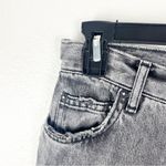 Free People Maggie Black Wash Button Fly Busted Knees Sharkbite Hem Jeans 26 Photo 9