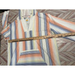 C&C California  Women Striped Hoodie Pullover Long Sleeve V Neck Pocket M Hippie Photo 5