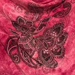 Dress Barn Pink Paisley Rhinestone Draped Blouse Photo 1