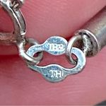 Sterling Silver IBB 925 Pink Ribbon Flower Murano Glass Skinny Leather Bracelet Photo 7