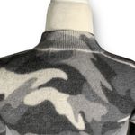 27 Miles Cashmere Gray Camo Cropped Sweater XS Metallic Soft Knit Pullover Photo 5