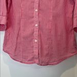 American Eagle Outfitters Favorite Shirt pink Striped Button Down Shirt size 6. Photo 2