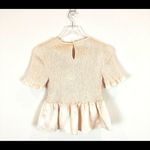 Line and Dot Revolve  LouLou Satin  Smocked Top Size M Photo 7