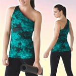 Lululemon  One Shoulder Tank Clouded Dreams Cosmic Teal Multi / Black size 4 Photo 1