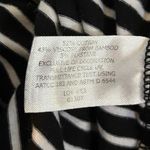 Coolibar Black & White Striped 50+ UPF Long Sleeve Swim Coverup Sun Protection Photo 5