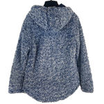 Keren Hart Blue Fuzzy Teddy Fleece Full Zip Hoodie Jacket Size Large Photo 1