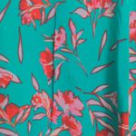 Yumi Kim Anthro Vienna Silk Floral Print A-Line Dress Dandelion Emerald 4 New Photo 2