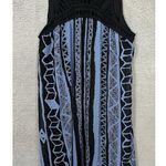 Jennifer Lauren Sleeveless Maxi Dress Women 3X Blue Geometric Crochet Boho Beach Photo 0