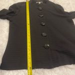 JM Collection Black ribbed suit jacket blazer  big buttons woman’s Large Photo 4