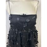 Trixxi black coquette minidress shear flower appliquéd lined, straps Size L NWT Photo 1