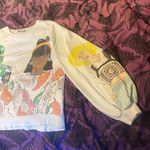 ZARA  Blogger Fave Ecru Multi Girls Print Sweatshirt $59.90 EUC S Rare HTF Photo 10