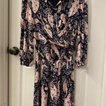 Vince Camuto Elegant Black and Pink Patterned Dress size 10 Photo 2