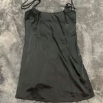 Nasty Gal Black Satin Dress Photo 0