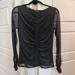 Laundry by Shelli Segal Boatneck Long Sleeve Ruched Mesh Top Photo 1