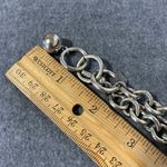 Anne Klein Authentic Ribbed Heart Silver Tone Vintage 80's Necklace Link Toggle Photo 9