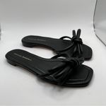 Loeffler Randall  Hadley Bow Slide Sandal black leather size 7.5 Photo 1