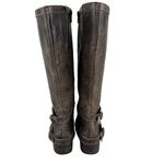 FREEBIRD by Steven Irish Tall Leather Riding Boots Triple Buckle Strap 6 Brown Photo 3