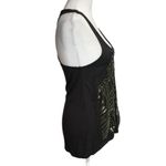 Nordstroms Kimchi Blue dark charcoal racer back tank mesh beading sequin gray XS Photo 2