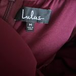 Lulus Love and Be Loved Burgundy Strapless Chiffon Flowy Maxi Dress Size M Red Size M Photo 6