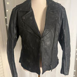 Black Brand Leather Moto Jacket Small L.A.’s Finest TV Show COA Photo 0