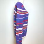 Pandora Vintage Made in USA Retro 80's Knit Sweater Purple Multicolor Striped Photo 1