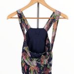 ASOS Curve Pleated High Neck Halter Midi Dress sz 14 Navy Summer Floral Print Blue Photo 6